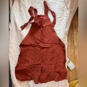 Pyne and Smith Rust Linen Shorteralls